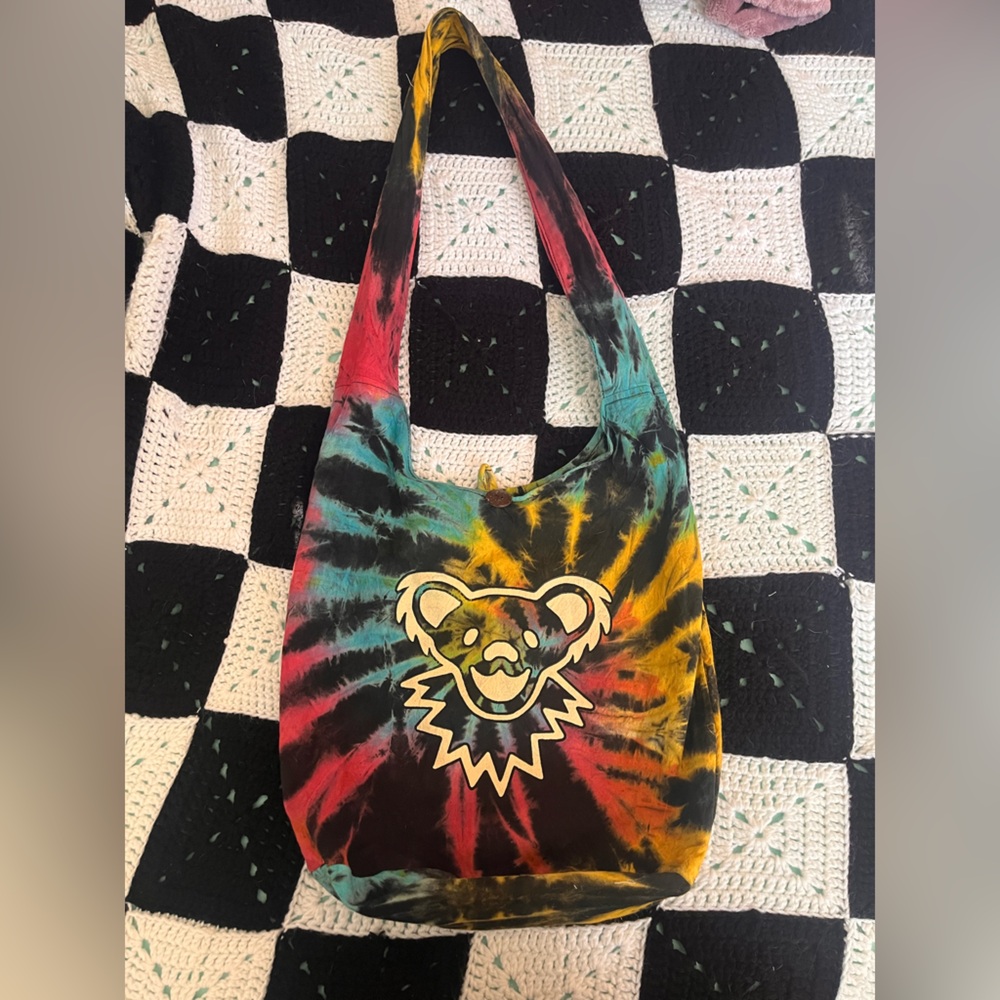 tie dye grateful dead dancing bear purse / bag